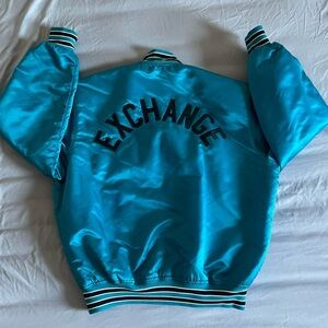1980s-Style Blue Bomber Jacket